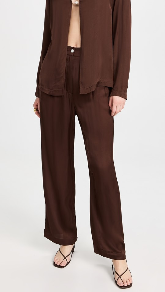 Silky Pleated Trousers | Shopbop