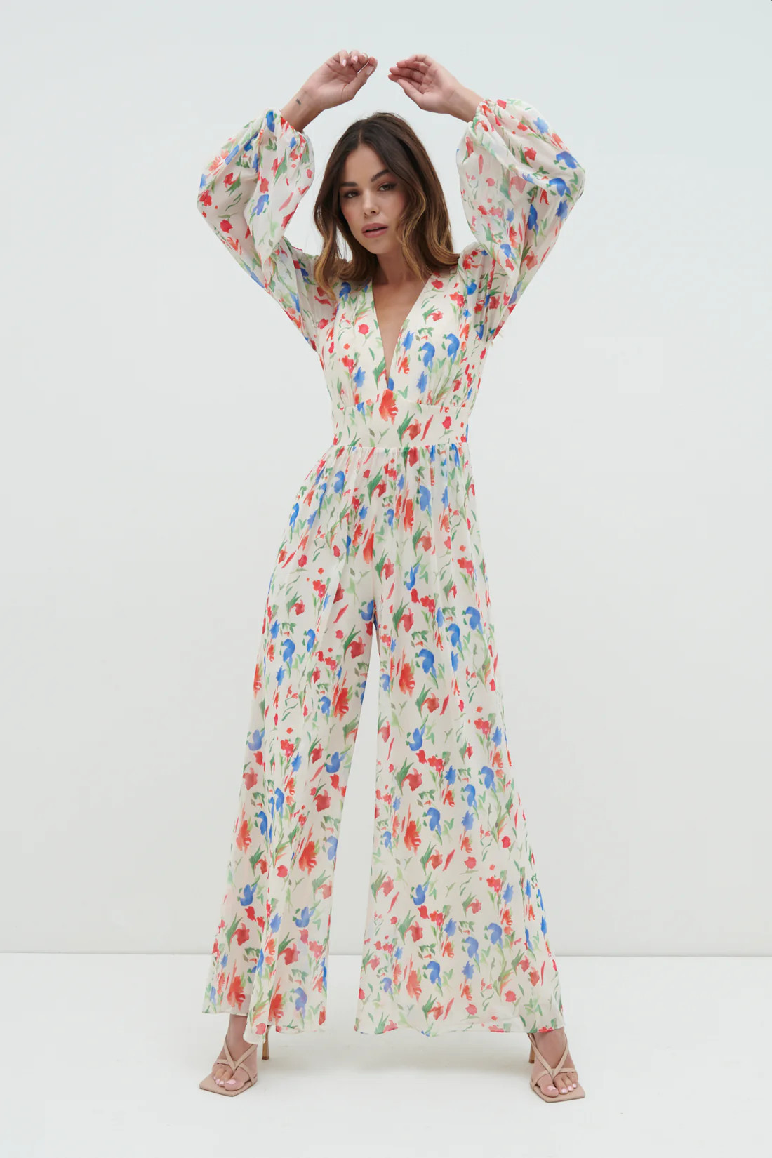 Olivette Jumpsuit - Dainty Floral | Pretty Lavish (UK)