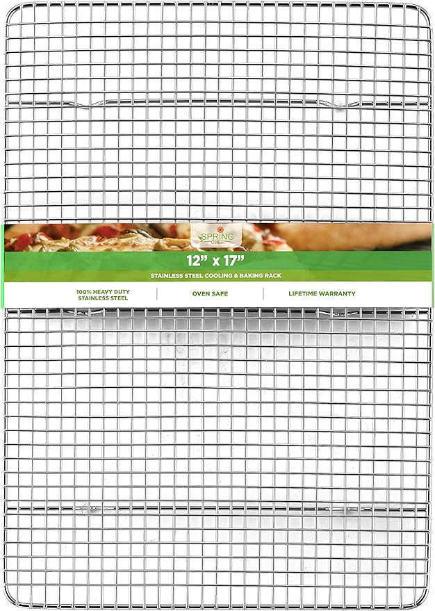 Spring Chef Cooling Rack - Baking Rack - Heavy Duty, 100% Stainless Steel, Oven Safe, 11.8 x 17 I... | Amazon (US)