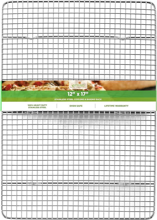 Spring Chef Cooling Rack - Baking Rack - Heavy Duty, 100% Stainless Steel, Oven Safe, 11.8 x 17 I... | Amazon (US)