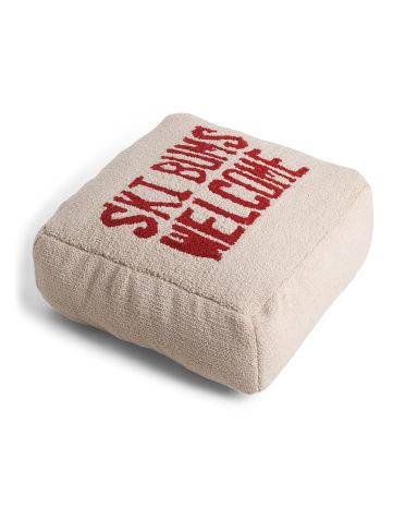 22x8 Hand Hooked Ski Bums Floor Pillow | TJ Maxx