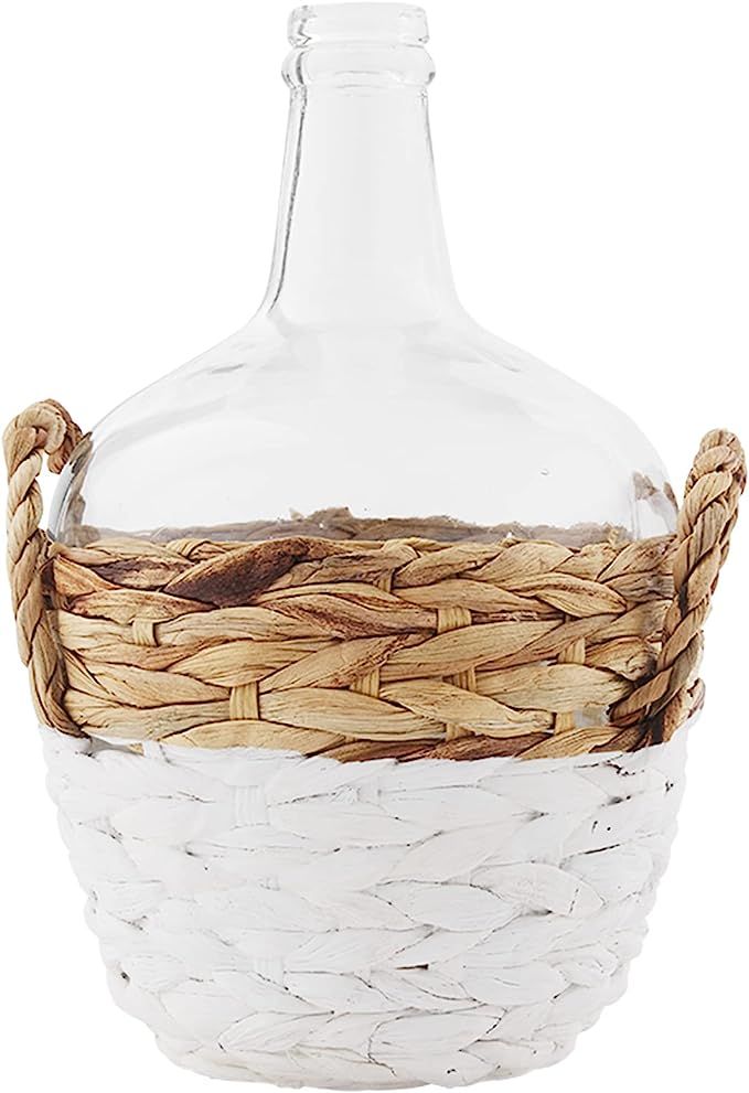 Mud Pie Glass Hyacinth Vase, Colorblock, 11.81" x 8.66" | Amazon (US)