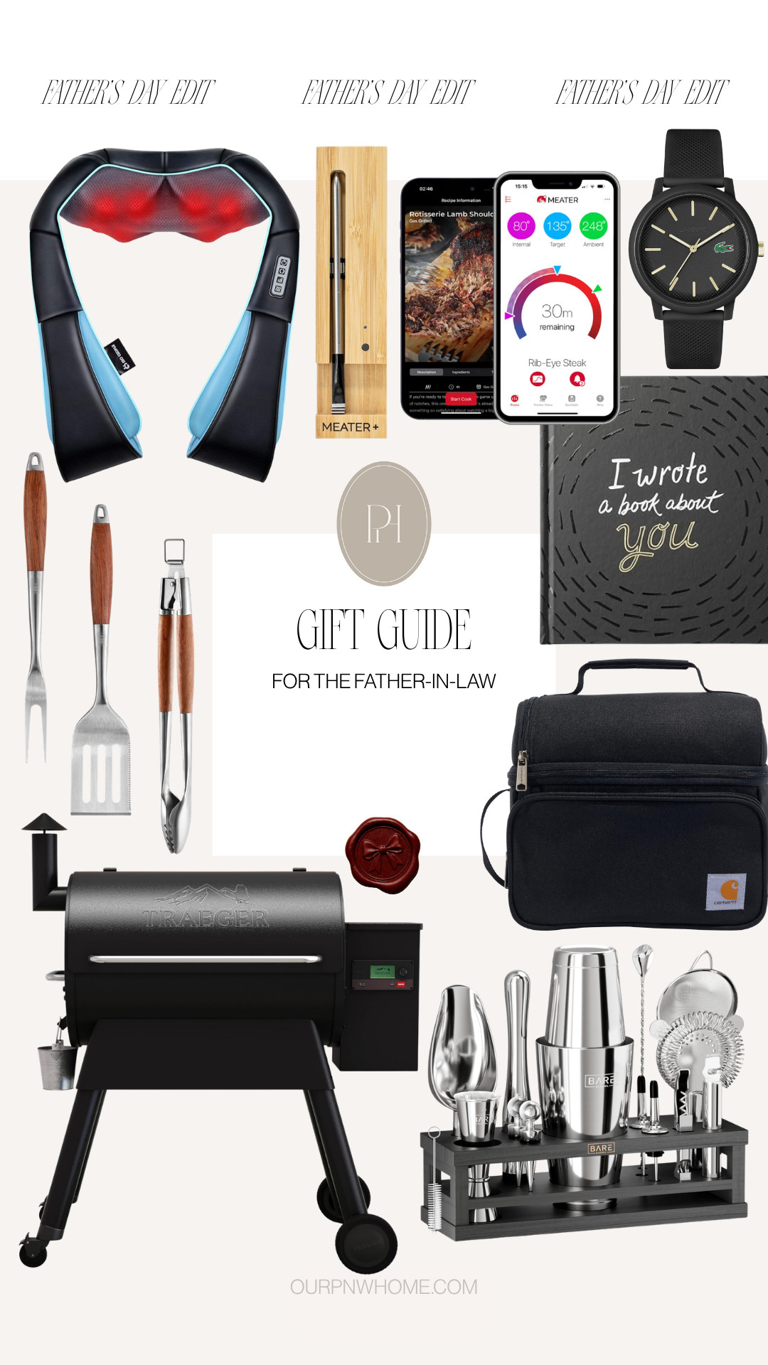 Amazon finds that make a great gifts for the father-in-law!

Father's Day gifts, gifts for dad, gifts for husband, gifts for father-in-law, smoker, grilling tools, grill utensils, digital meat thermometer, men's watch, insulated lunch box, insulated cooler, bar tools, mixologist tools, shoulder massager, neck massager 

 #LTKSeasonal #LTKMens
