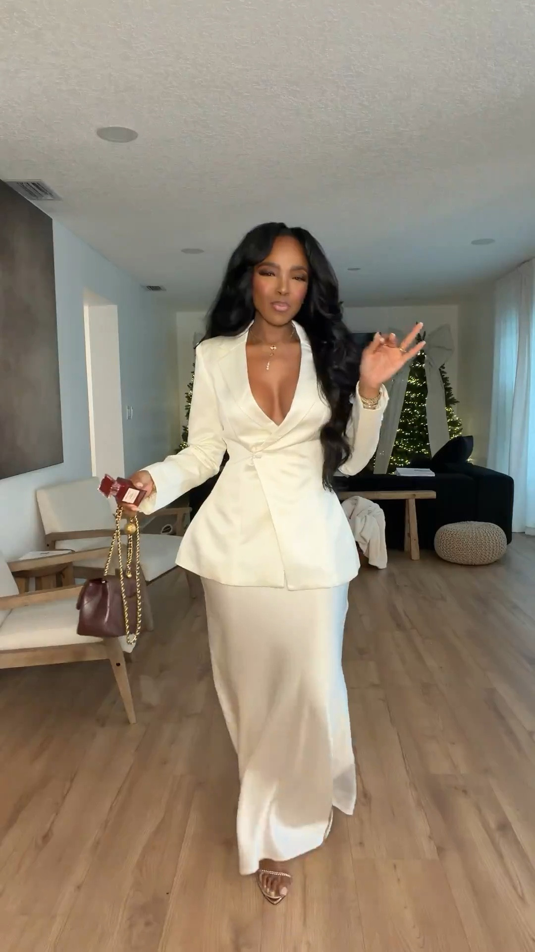 A polished @meshki satin moment that feels elegant, sleek, and effortlessly elevated for a night out. The open-back detail makes the look even more stunning in person.

Perfect for events, evening plans, and elevated nights out.

📏 Sizing: Small
Height — 5’4” | 140 lbs | Bust — 36D | Waist — 27” | Hips — 40” | Jeans/Pants — 27 Long or 4 Long

Shop instantly on the app

A chic satin outfit idea for fall events with a refined silhouette and standout back detail.

Follow me on Instagram and YouTube @kirasfashionfinds

Everything linked below for easy shopping

#LTKgrwm #LTKHoliday #LTKootd