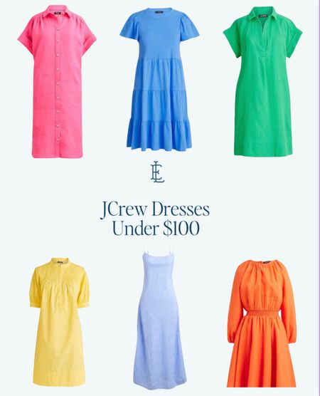 Shop the cutest summer dresses that JCrew has to offer! Most styles are 30% off with code: SUNNY, while others are 50% off with code: SHOPEARLY! 

#LTKunder100 #LTKFind #LTKsalealert