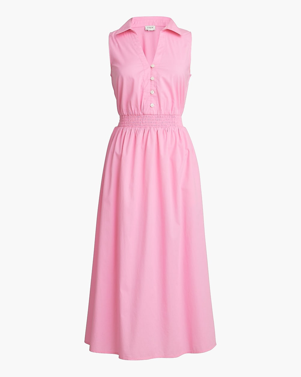 Sleeveless collared midi dress | J.Crew Factory