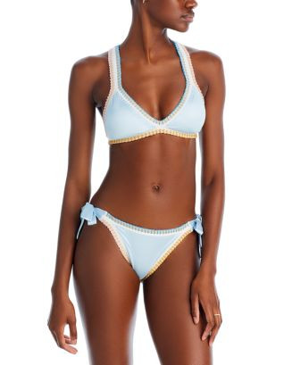 Crochet Trim Bikini Top & Crochet Trim Side Tie Bikini Bottom | Bloomingdale's (US)