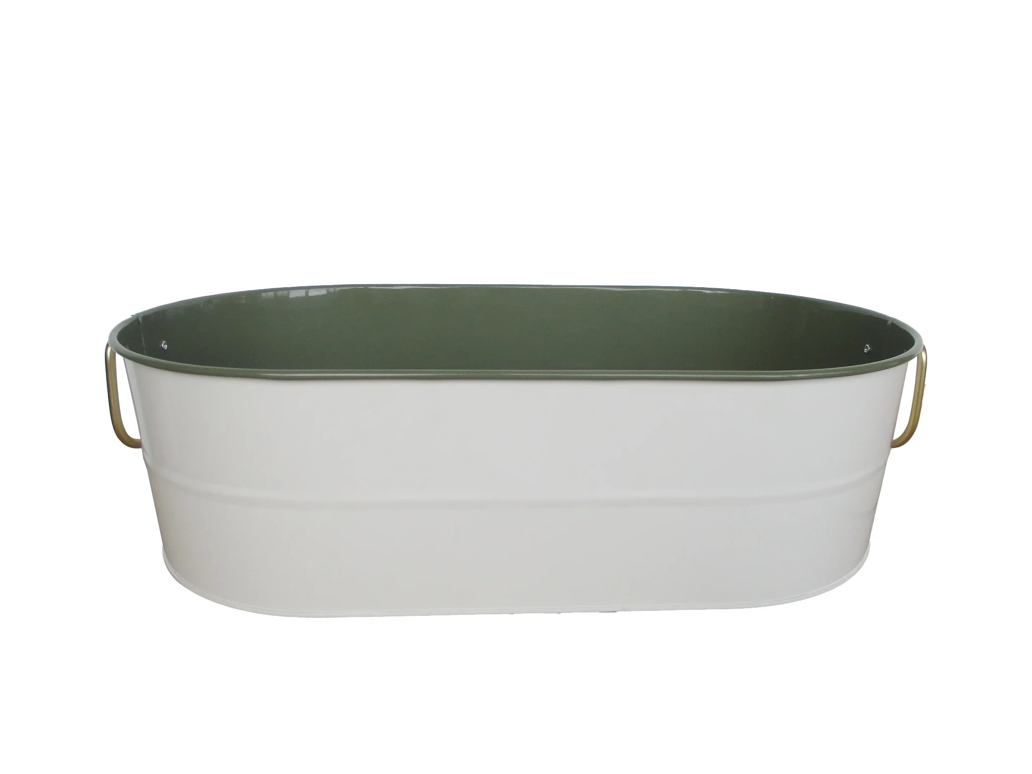Better Homes & Gardens - 2-Tone Galvanized Oval Tub - Green | Walmart (US)