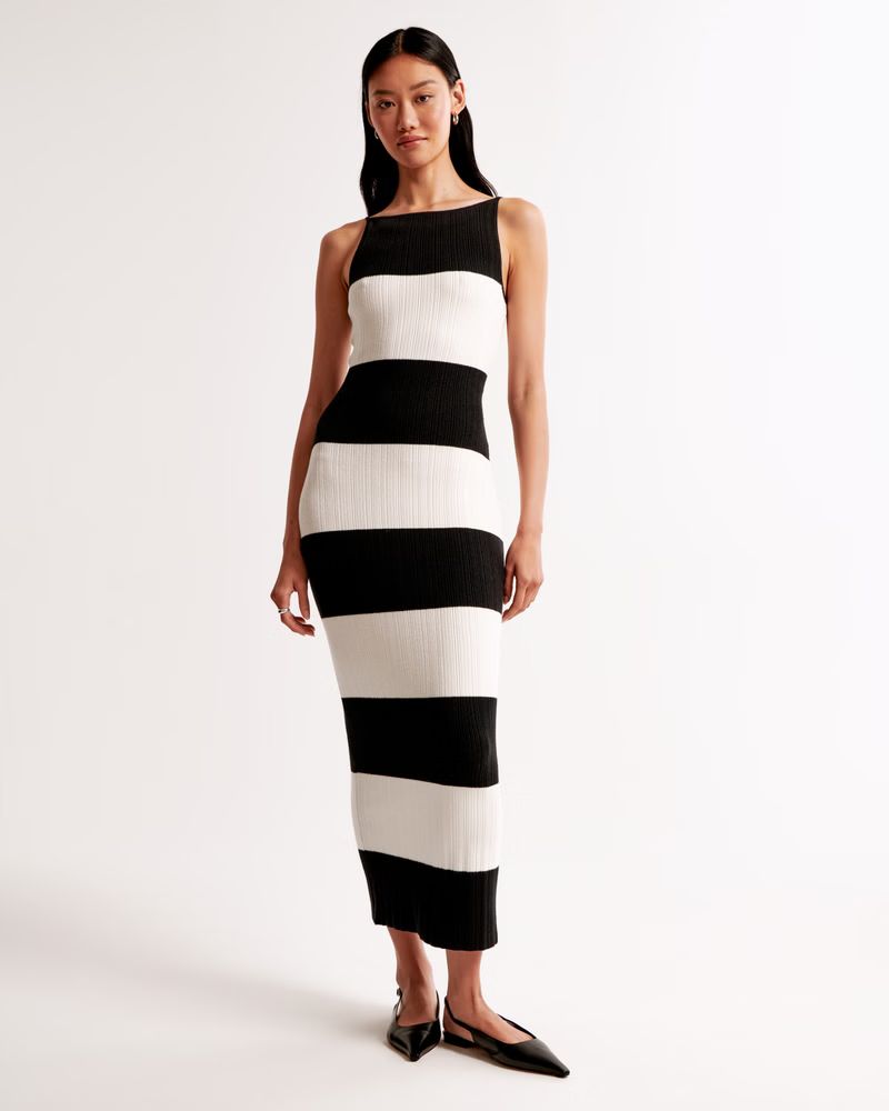 High-Neck Midi Sweater Dress | Abercrombie & Fitch (US)