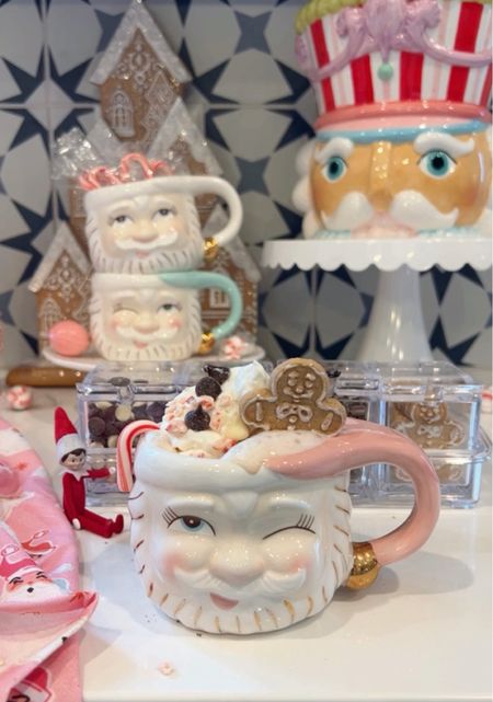 Pink antlers Santa mug, papa Noel mug, hot chocolate, hot cocoa, small business Saturday, gifts for her, gift guide 

These papa Noel Santa mugs are my most favorite!! There’s a whole collection of other pieces to go with, too!🎅🏼🩷 

#LTKHoliday #LTKCyberWeek #LTKGiftGuide