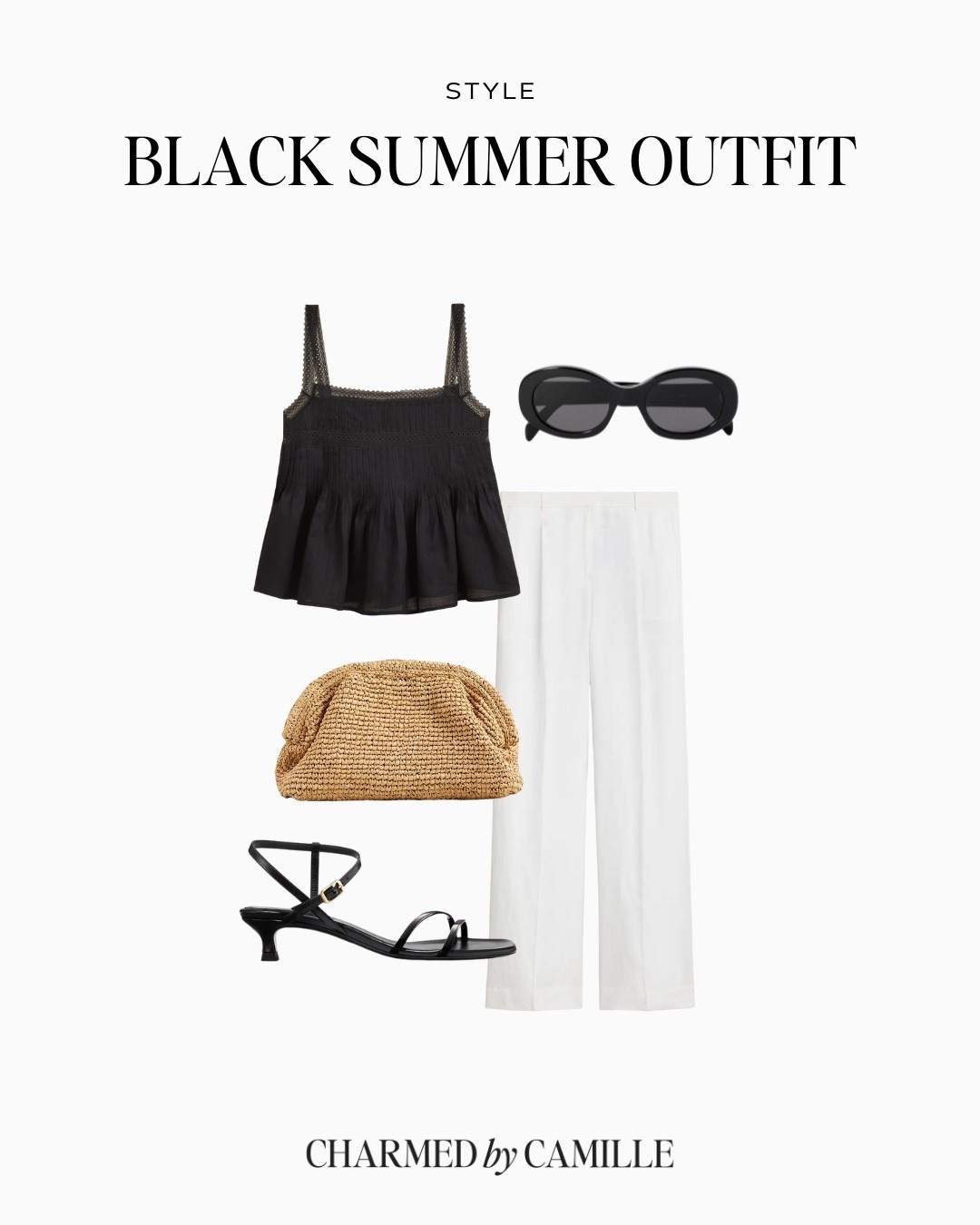 A fun and easy black and white outfit for cocktails, date night, or an event this summer!

#LTKStyleTip #LTKSeasonal