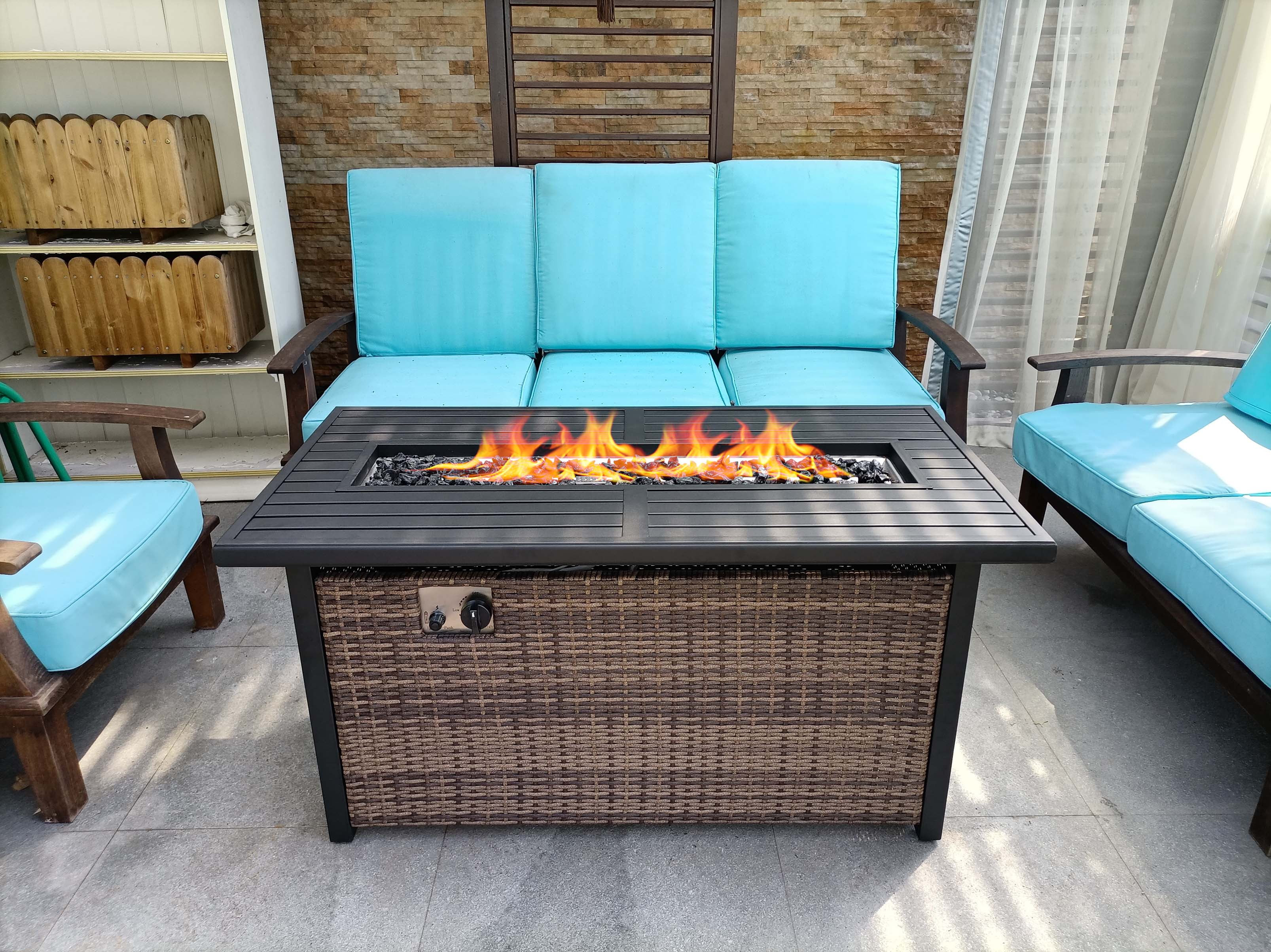 Better Homes & Gardens 50 inch Brookbury Gas Burning Fire Pit Table | Walmart (US)