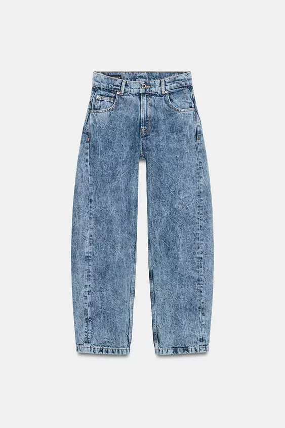 ZW COLLECTION BALLOON HIGH-WAIST JEANS | Zara UK