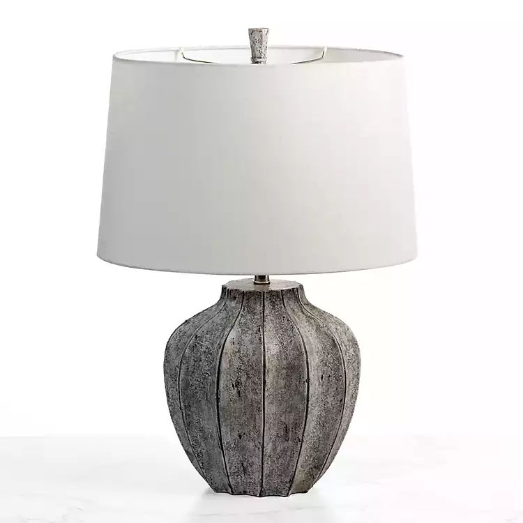 New! Jaxson Stone Gray Table Lamp | Kirkland's Home