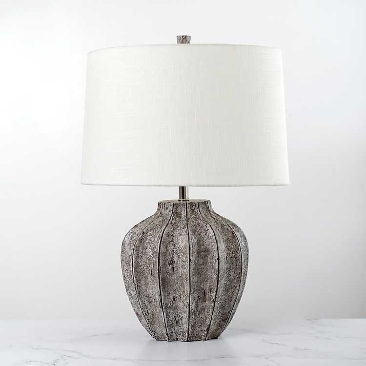 New! Jaxson Stone Gray Table Lamp | Kirkland's Home