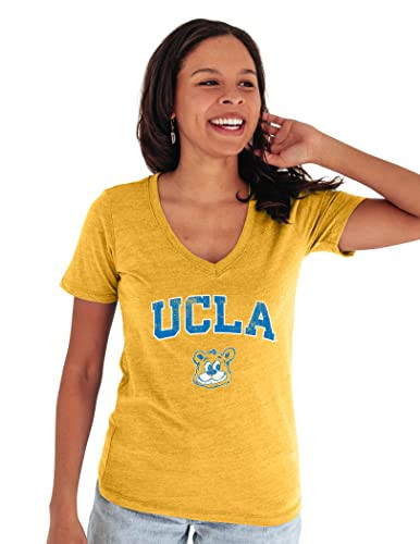 Blue 84 UCLA Bruins Women's Standard Tri-Blend T-Shirt Vintage Arch Over Secondary Color, X-Large | Amazon (US)