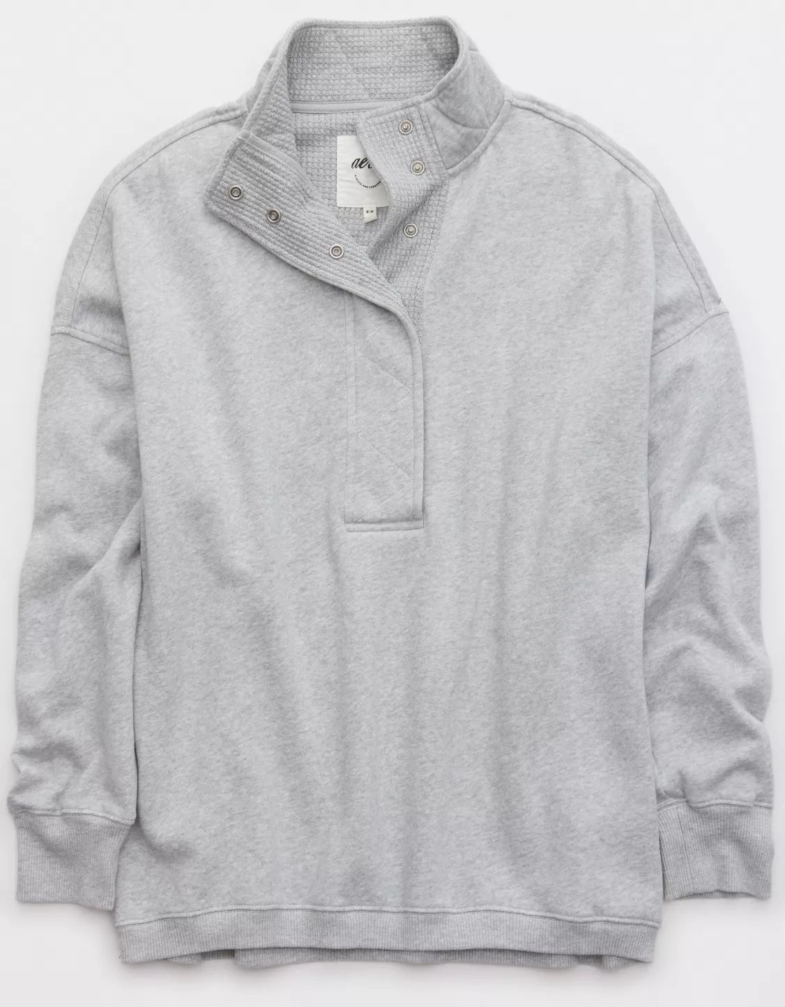 Aerie Getaway Quarter Snap Sweatshirt | American Eagle Outfitters (US & CA)