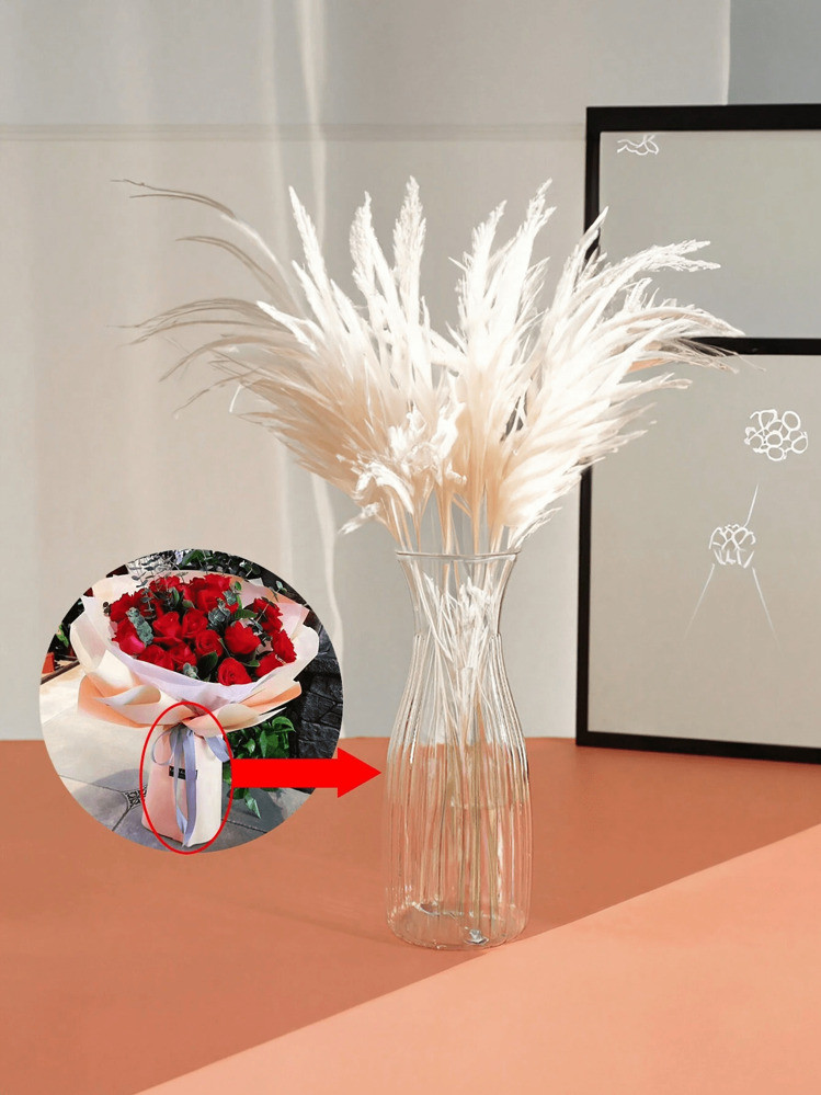 1pc Plastic Flower Pots, Transparent Floral Arrangement, Flower Waking Vase, Modern Style Flower Pots, Flower Containers, Flower Home Decor Room Decor Flower Vase Glass Vase | SHEIN