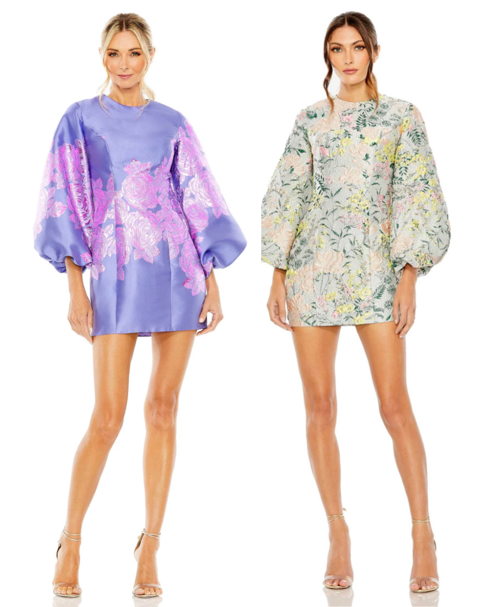 Spring pastel minis with exaggerated sleeves 