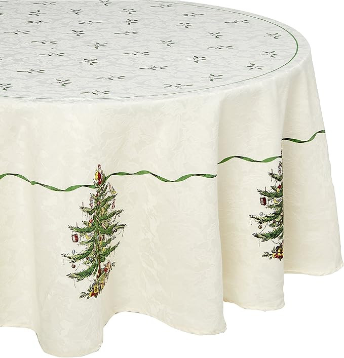 Spode - Tablecloth, Holiday Kitchen Accessories, Holiday Home Decor Christmas Tree Collection, 70... | Amazon (US)