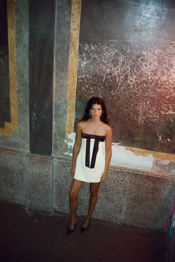 STRAPLESS BOW DRESS | Zara US