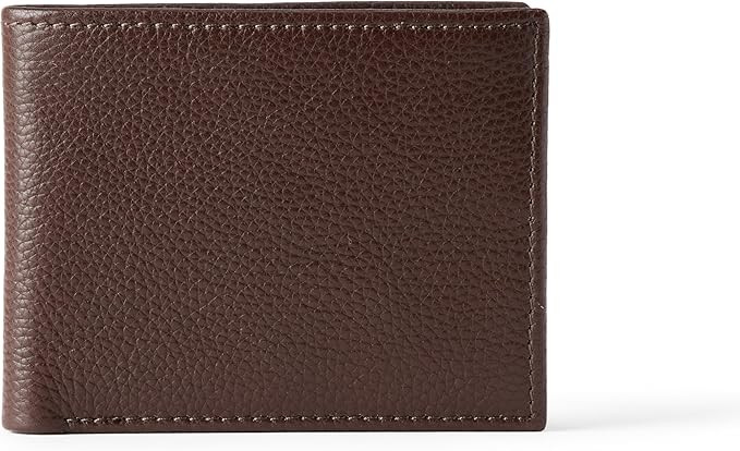 Amazon Essentials Men's Pebbled Full Grain Leather Bifold Wallet | Amazon (US)