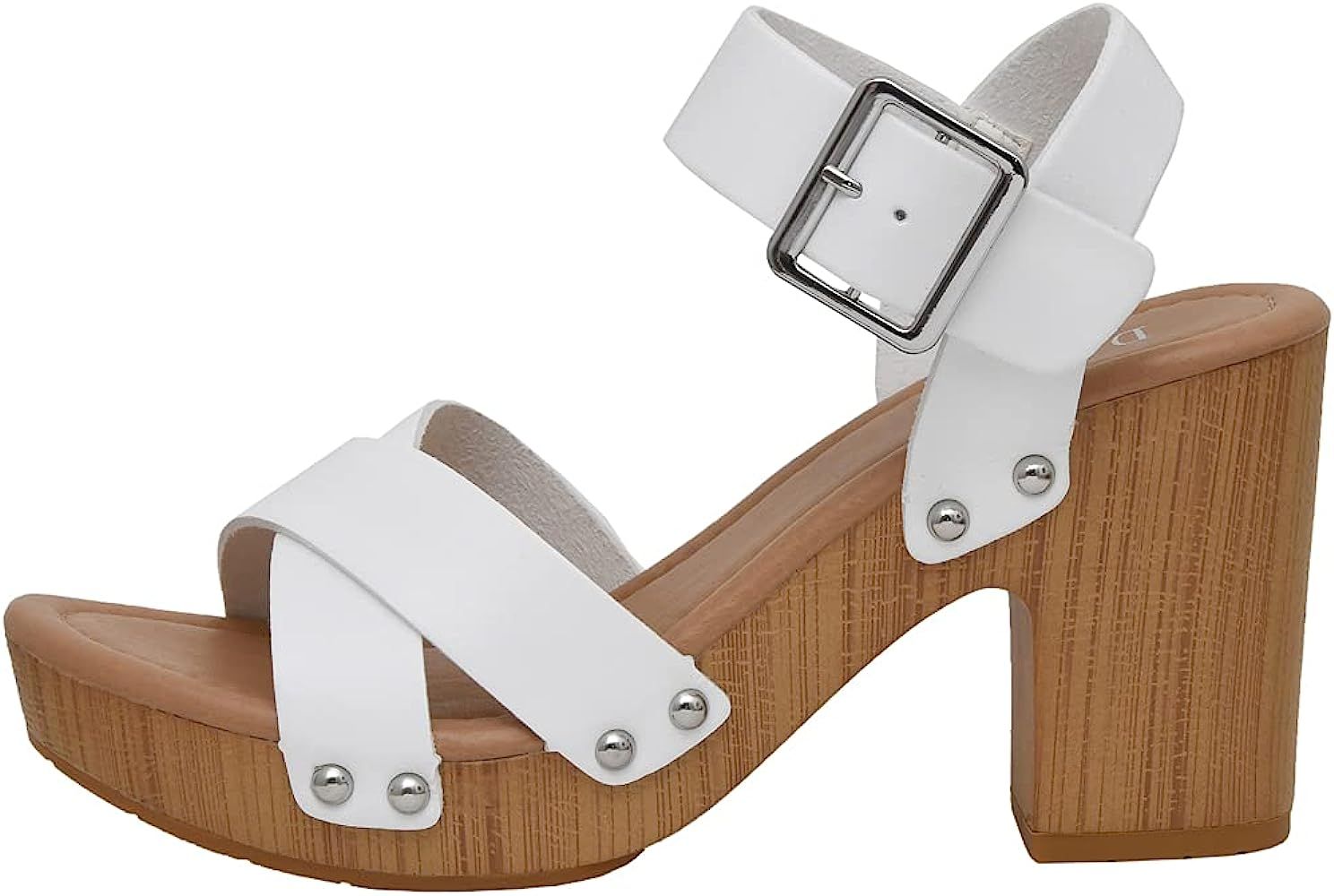 Dunes Women's Sayer Faux Wood Sandal +Comfort Foam Insole & LiteSole Technology | Amazon (US)