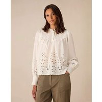 Ro&Zo Cut Out Detail Blouse White - RO & ZO - Size: 16 | JD Williams (UK)