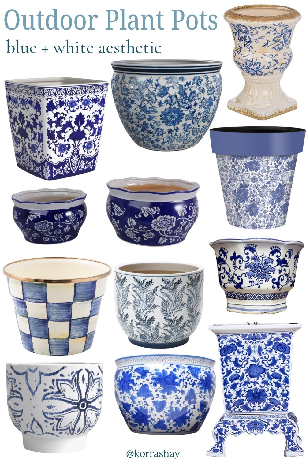 Outdoor plant pots: blue and white aesthetic garden planters 

#LTKHome #LTKSpringSale #LTKSeasonal