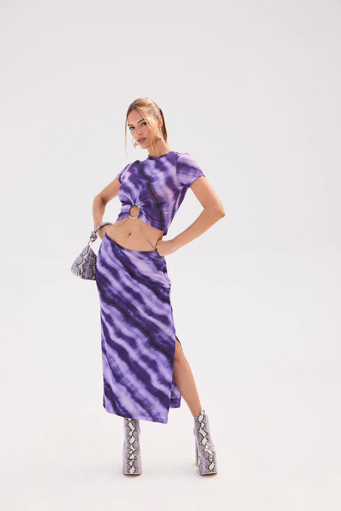 MEYGAN SKIRT - GRAPE DUSTY DYE | Cult Gaia - US