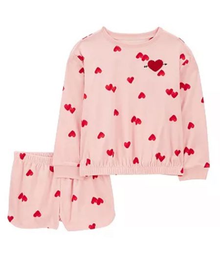 the cutest Valentine’s heart  pajamas for little girls!  

#valentinesday 

#LTKkids #LTKfamily #LTKSeasonal
