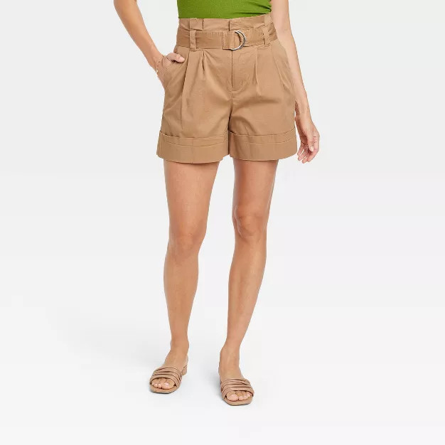 Women's High-Rise Paperbag Shorts - A New Day™ | Target