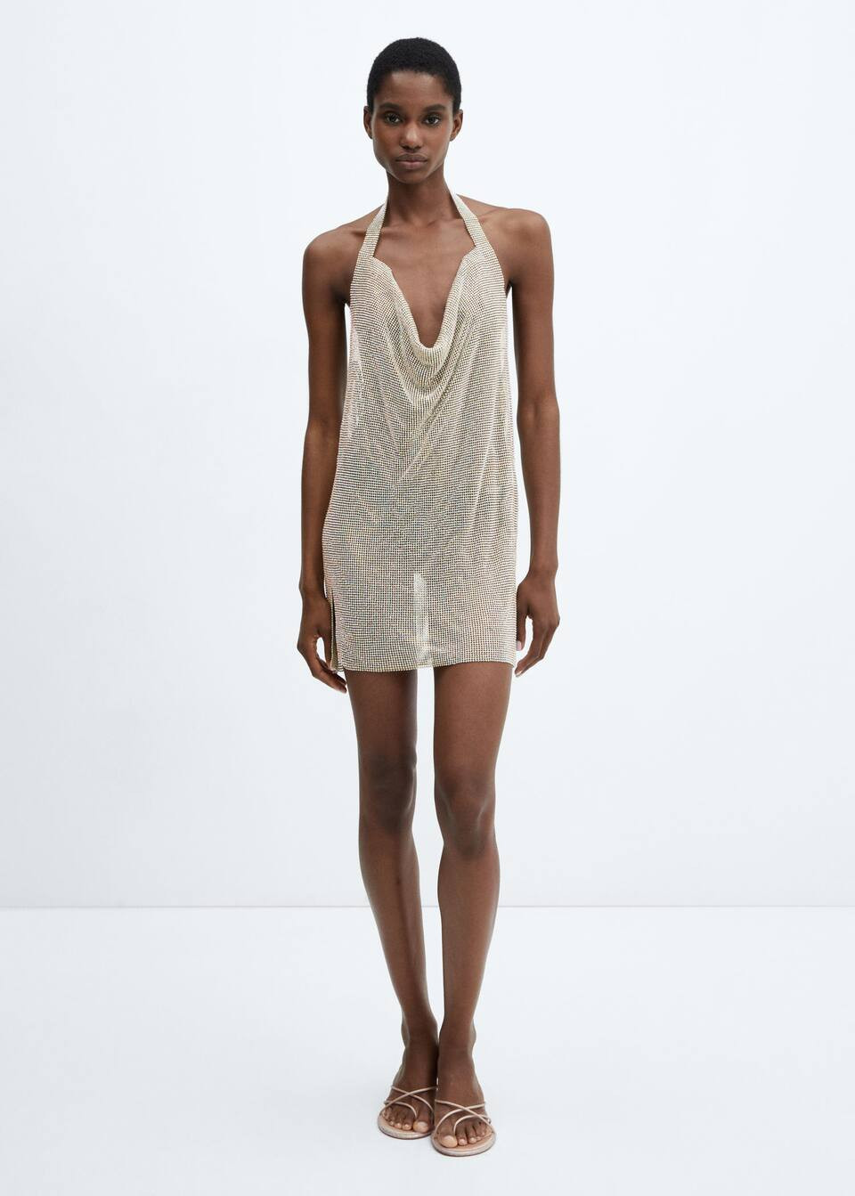 Crystal mesh dress -  Women | Mango United Kingdom | MANGO (UK)