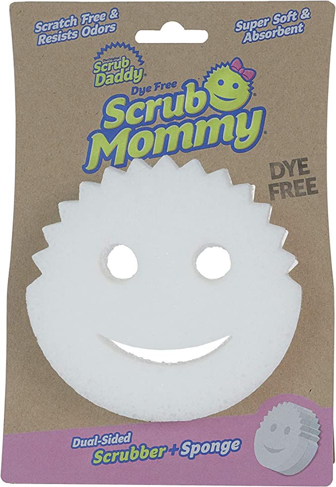 Scrub Daddy Dual-Sided Sponge and Scrubber- Scrub Mommy Dye Free - Scratch-Free Scrubber for Dish... | Amazon (US)