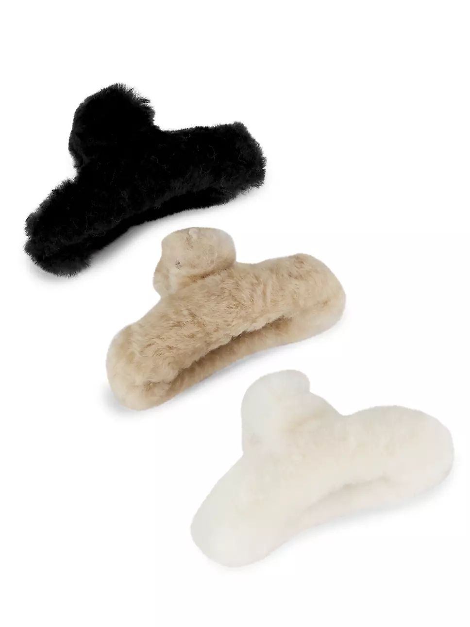 3-Pack Shearling Claw Clips | Saks Fifth Avenue