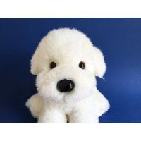 White Puppy Dog, Stuffed Animal, Dakin, 1985, Vintage Plush, 1980S Toy | Etsy (US)