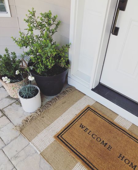 My layered rug is currently not available so I’m sharing a few others that look similar!

Front door rugs, doormat, mats, rugs, outdoor rugs, outdoor designs, front porches, front porch decor

#LTKSeasonal #LTKhome