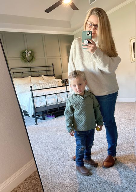 Fall Church OOTS for this kid-size Mom and her little boy. Loving the cooler weather so we can bust out our boots, mules, and sweaters!!! 

GRWM. Target. Walmart. Style. Fashion.

#LTKshoecrush #LTKkids #LTKstyletip