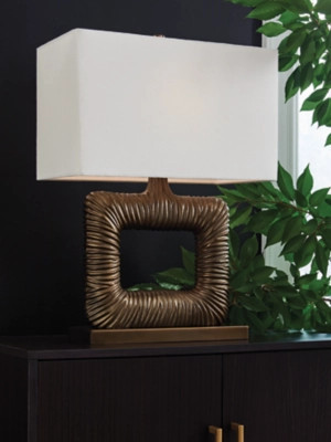 Garronby Table Lamp, Antique Brass Finish | Ashley Homestore