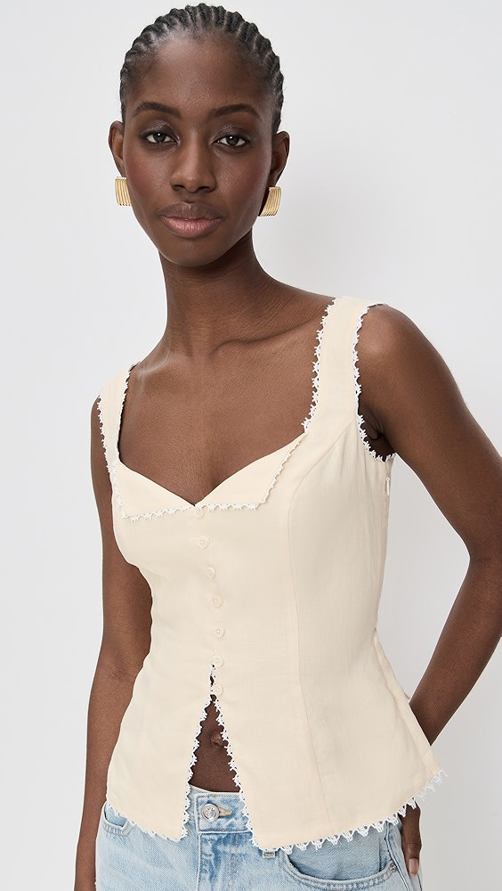 Reformation Viola Linen Top | Shopbop | Shopbop