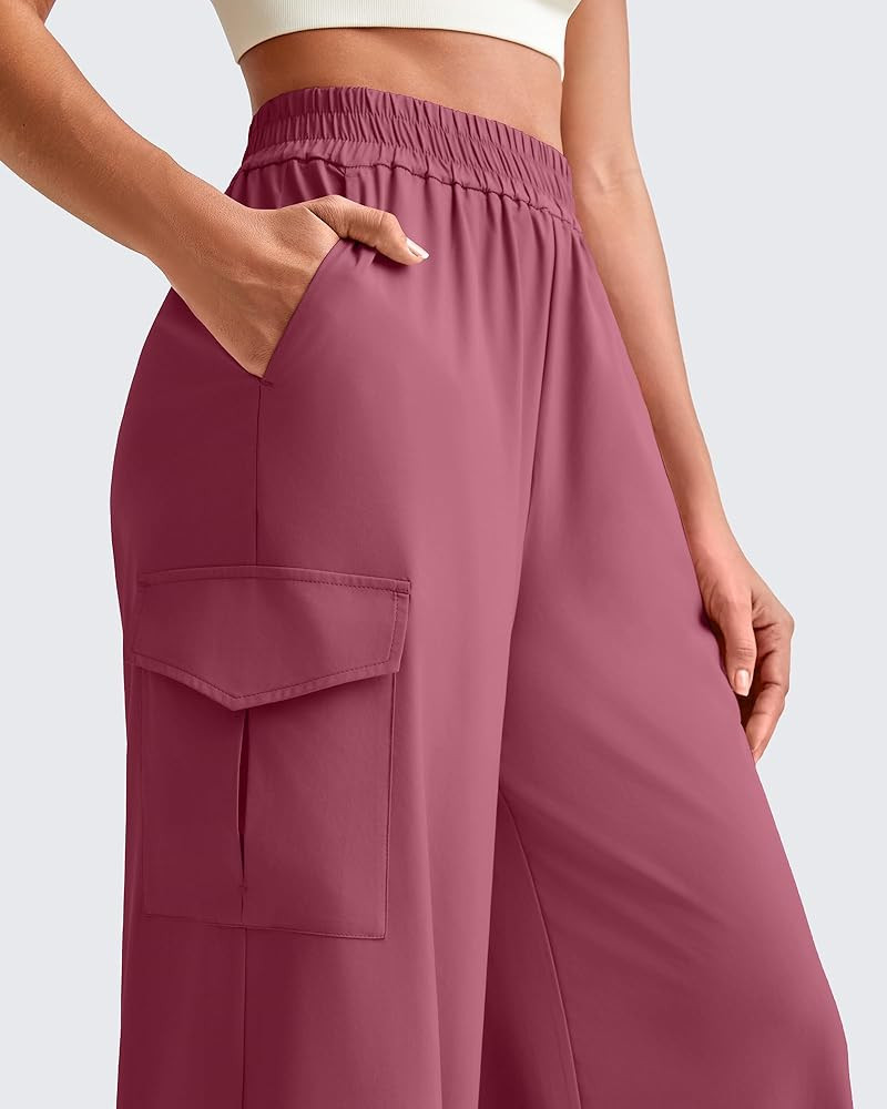 G4Free Chillwhisp Lightweight Wide Leg Cargo Pants Women Elastic Waist Flowy Palazzo Pants for Ca... | Amazon (US)