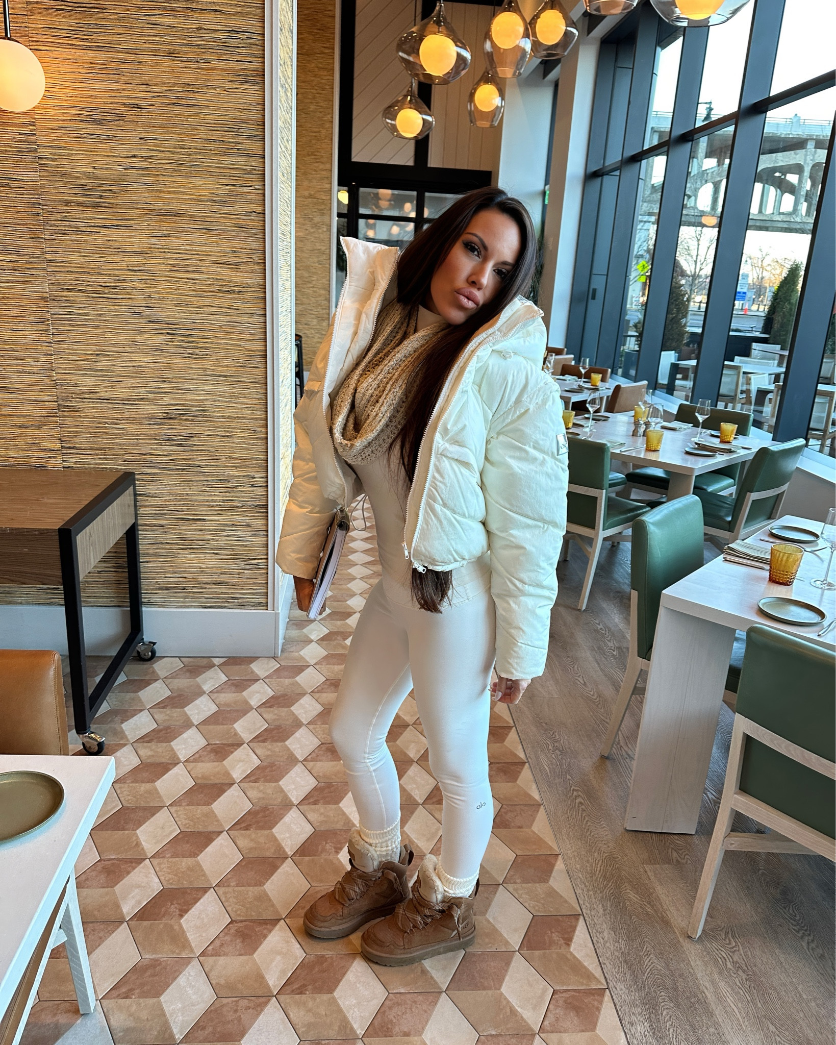 Cozy vibes in this chic all-white look from Alo! I’m in a size small for the leggings and top, and a medium in the puffer coat. Plus, these Ugg boots are my ultimate favorite. Setting New Year’s goals with my husband is the best way to start the year!

#LTKParties #LTKActive #LTKSeasonal