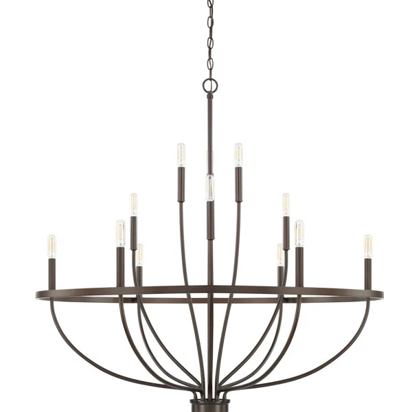 Babson 12 - Light Candle Style Wheel Chandelier | Wayfair North America