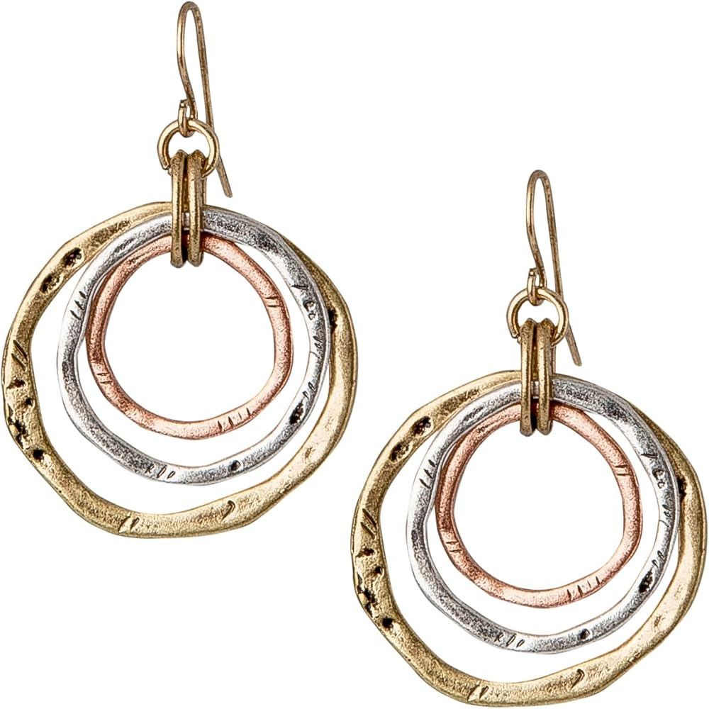 Circle Boho Earrings, 2-Inch Trendy Handmade Dangle Jewelry | Amazon (US)