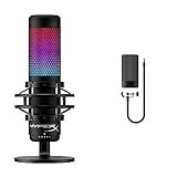 Bundle of HyperX QuadCast S – RGB USB Condenser Microphone for PC, PS4, PS5 and Mac, Anti-Vibration Shock Mount, 4 Polar Patterns, Pop Filter, Gain Control + HyperX Shield Microphone Pop Filter | Amazon (US)