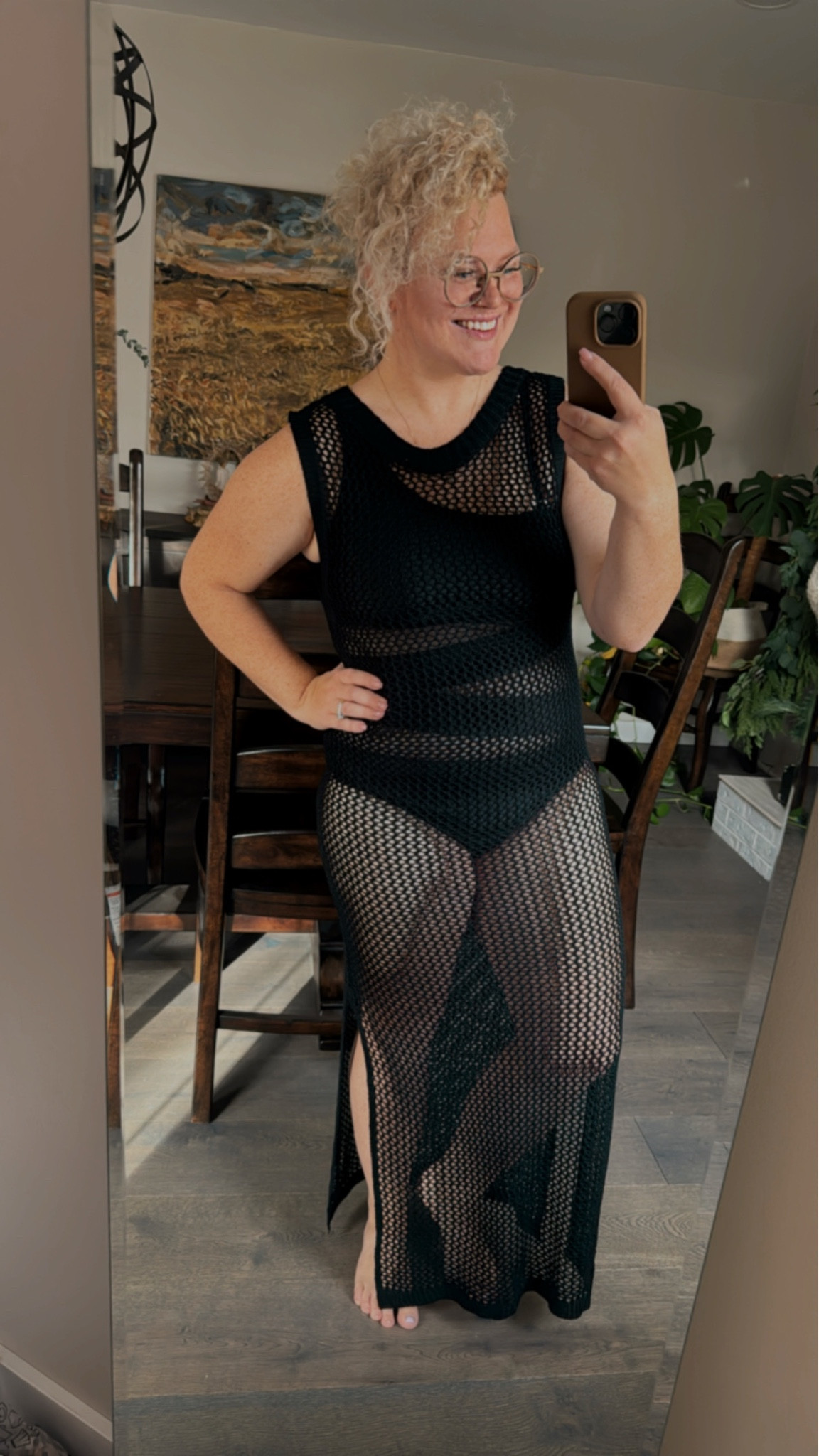 This coverup is SO COMFORTABLE, and a little bit sexy. Slits on both sides for easy walking. Stretchy and soft with a peek-a-boo hole in the back. 
One size fits most  

#LTKfindsunder50 #LTKmidsize #LTKswim