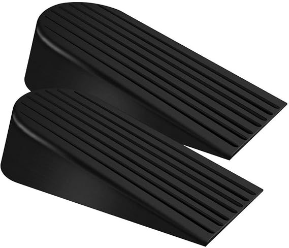 Big Door Stopper 2 Packs Heavy Duty Wedge Rubber Door Stop Works on All Floor Surfaces Height up ... | Amazon (US)