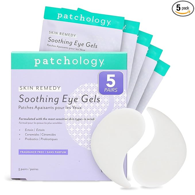 Patchology Skin Remedy Soothing Eye Gels – Ultra-Soft Hydrogel Undereye Masks with Ectoin, Cera... | Amazon (US)