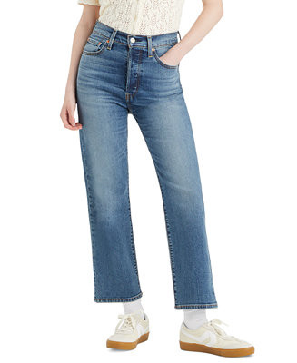 Levi's® Women's Ribcage Ultra High Rise Straight Ankle Jeans - Macy's | Macy's