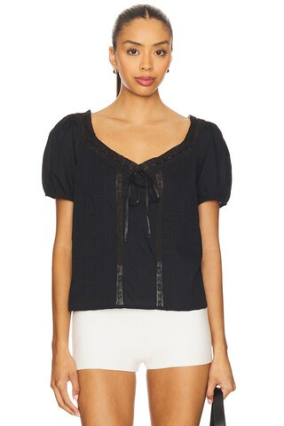 PAIGE Anzio Top in Black from Revolve.com | Revolve Clothing (Global)